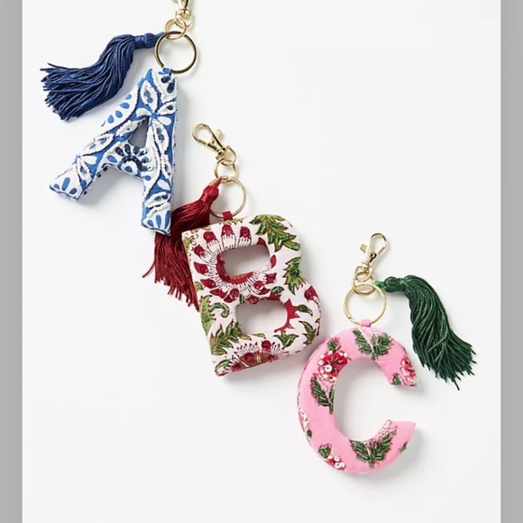 NWT Anthropologie Monogram Key Chain - Picture 2 of 6